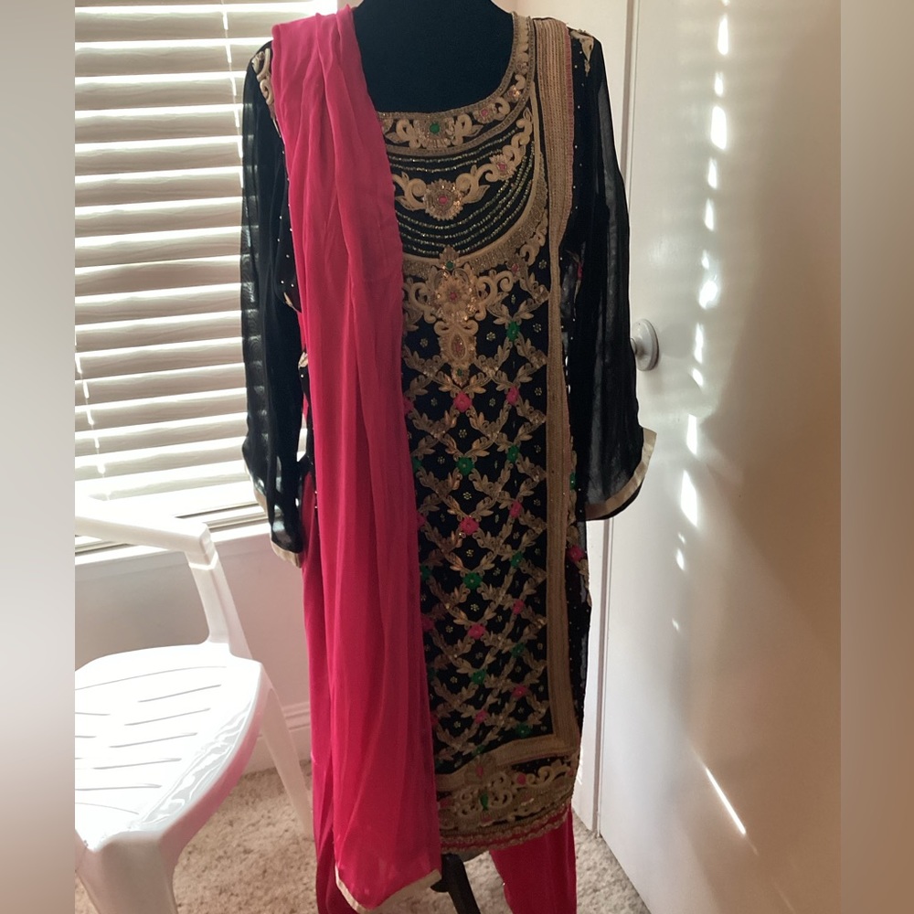 Black and Pink Pakistani/Indian Outfit